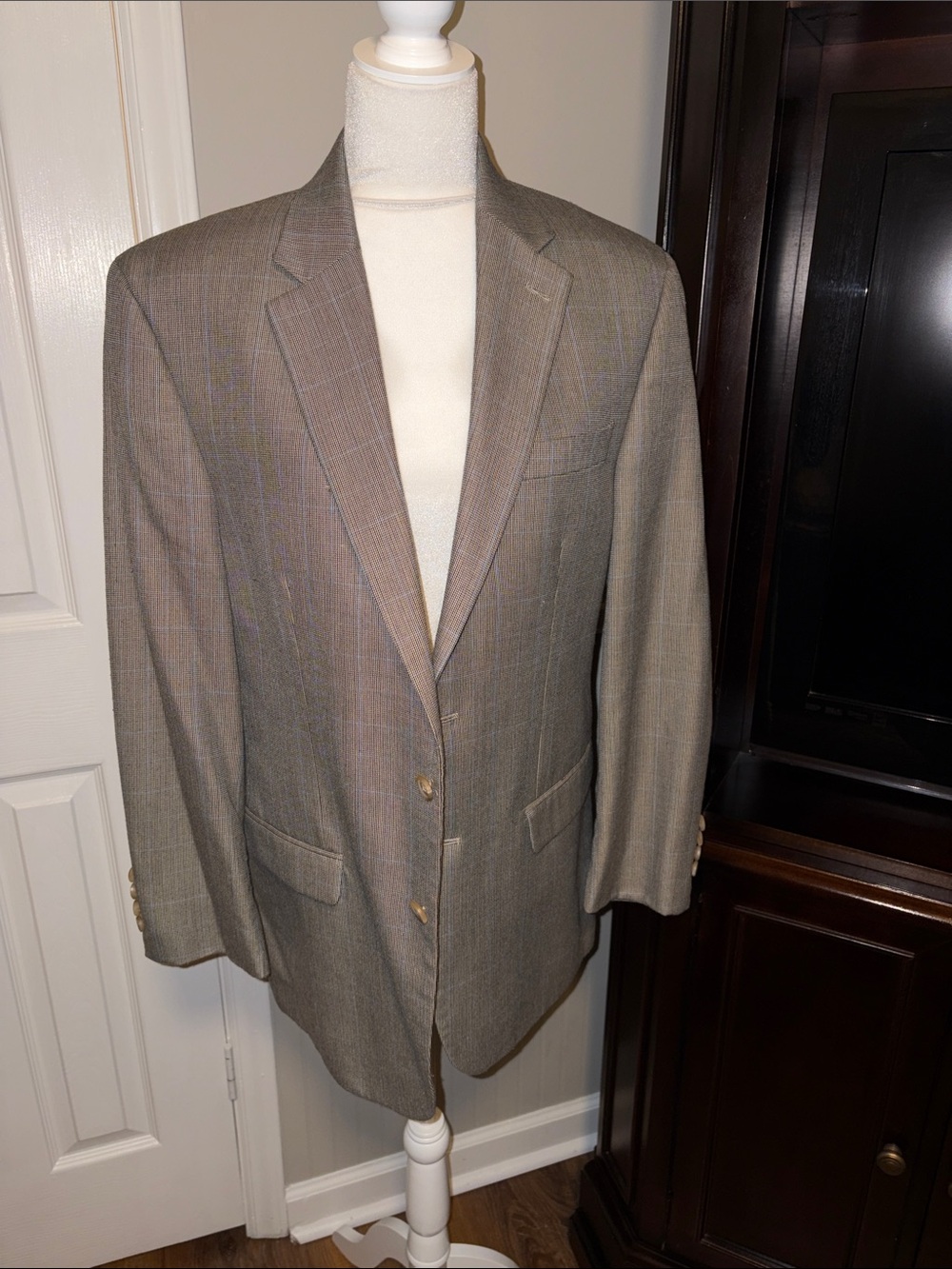 Ralph Lauren Brown Gray Plaid Sport Coat